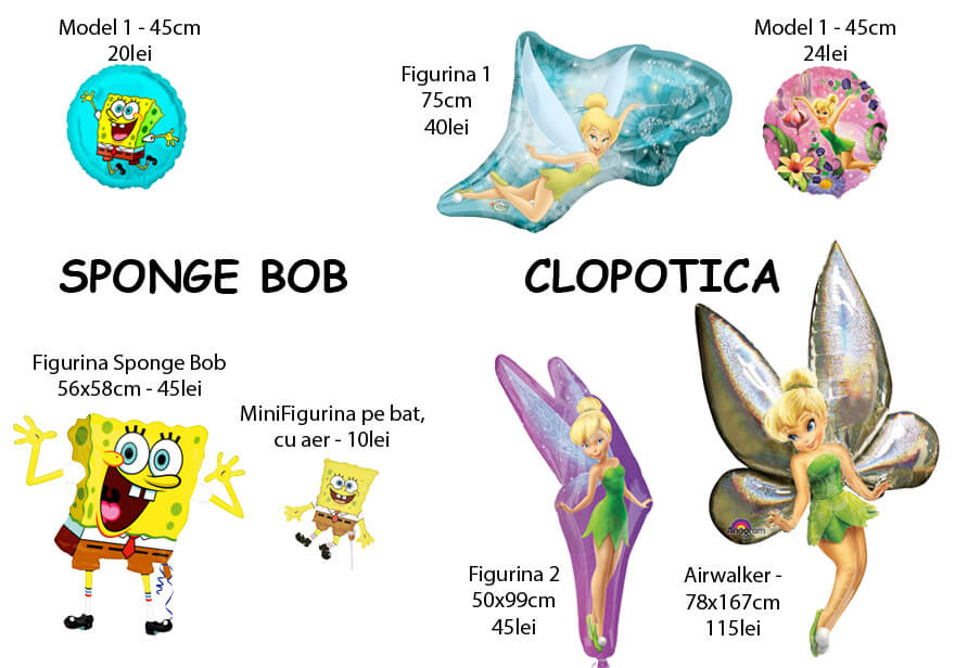 Baloane cu heliu Clopotica Sponge Bob